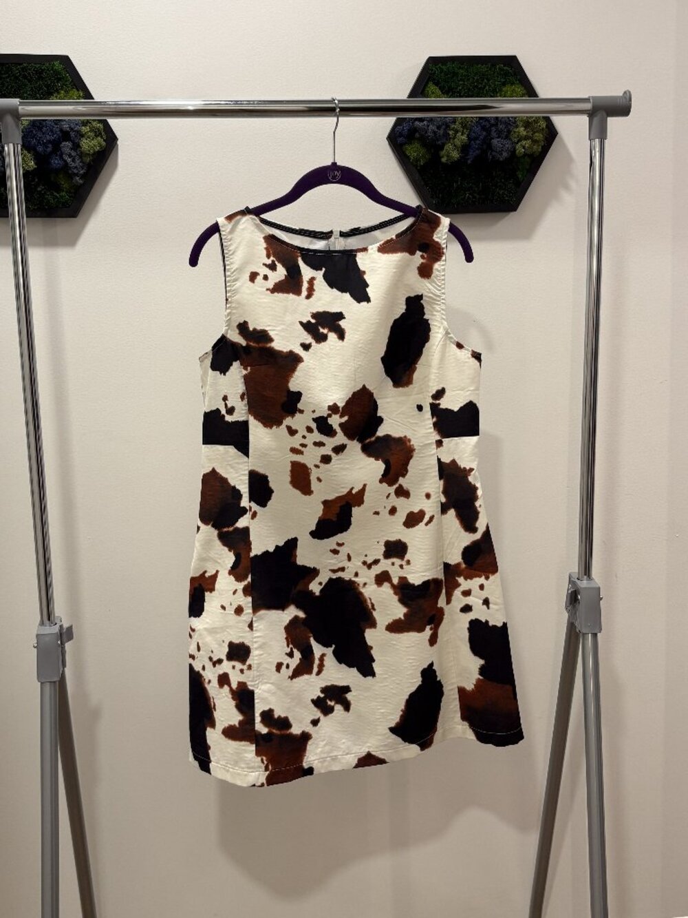 Brown Cow Print Dress